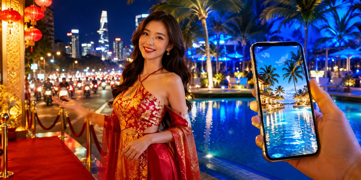 Người dùng tại TP.HCM tham gia sự kiện casino lễ hội trên điện thoại di động